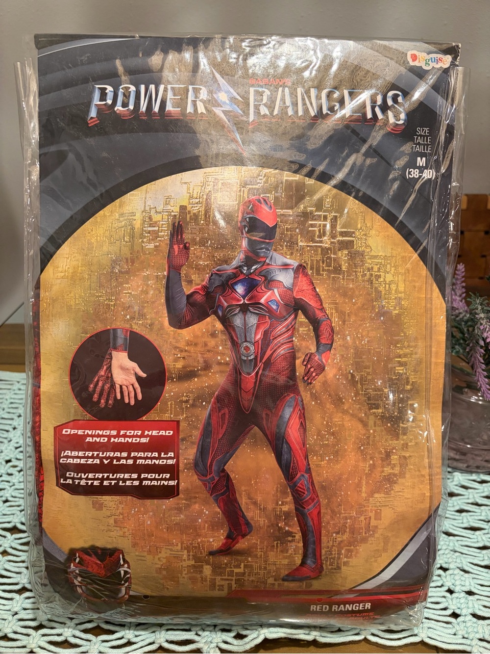 Red Power Ranger - Halloween Costume - New size Medium Adult